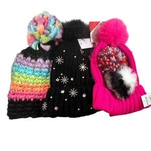 BP‎ Beanies Bundled, One Size Fits All. Pink, Black, Multi-Color